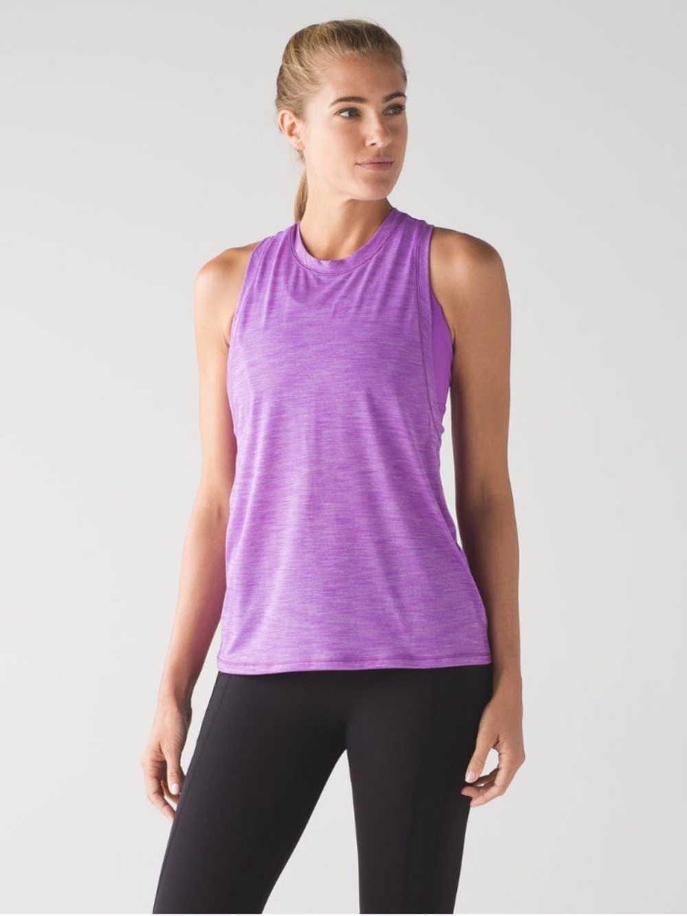 Lululemon Work The Circuit Tank Heathered Moonlit Magenta Purple Workout Top